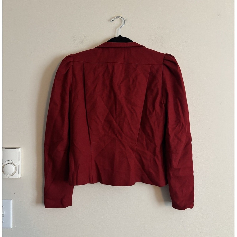 Vintage 70s Patti Woodard California Wool Jacket‎ Red Preppy Academia XS Small - Picture 6 of 6